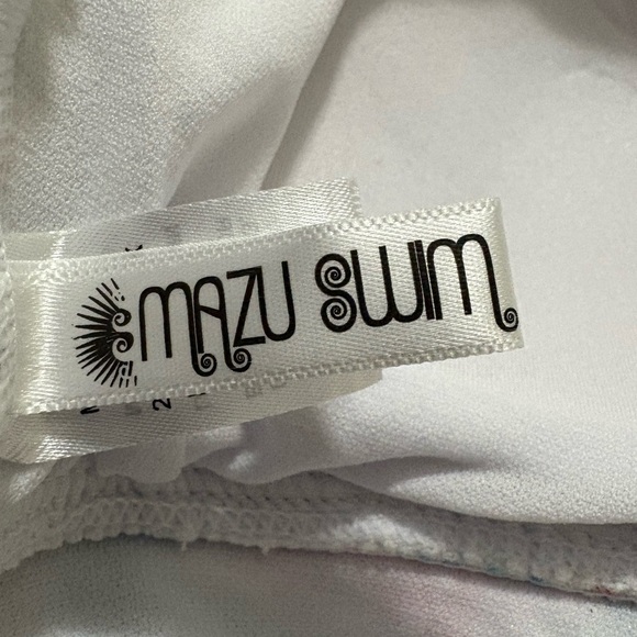 Mazu Swim Colorful Floral One Piece Swimsuit. Ruched Skirt, Wide Straps. - Picture 12 of 16